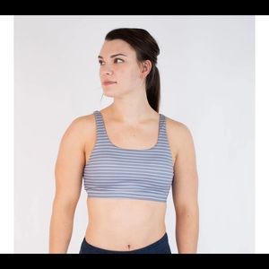Fleo Celine Grey Stripe sports bra